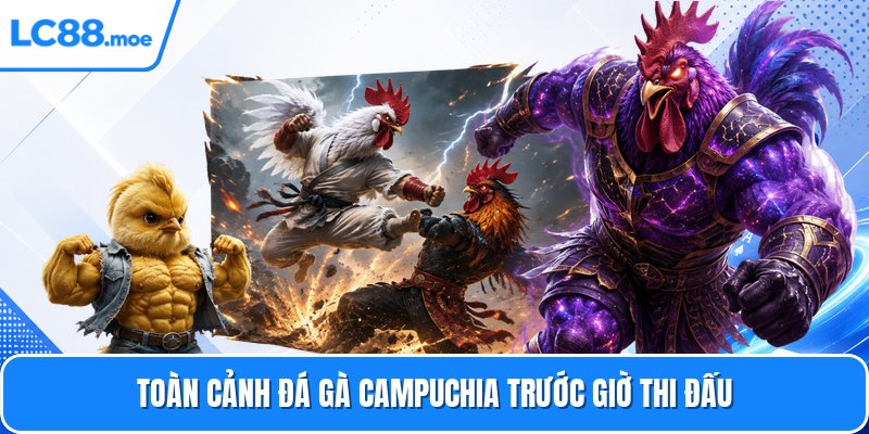 Toàn cảnh đá gà campuchia trước giờ thi đấu